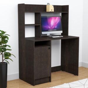 SAMT Wooden Study Table with Hutch & Bottom Storage