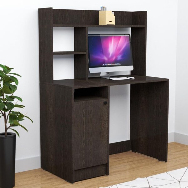 SAMT Wooden Study Table with Hutch & Bottom Storage