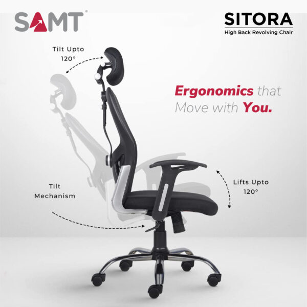 Mesh High Back Office Chair/Study/Computer/Revolving Chair - Image 3