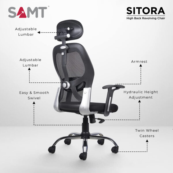 Mesh High Back Office Chair/Study/Computer/Revolving Chair - Image 4
