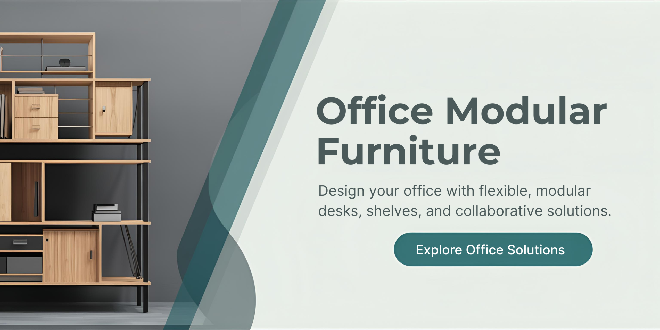 Geometric Modular Office Furniture Banner